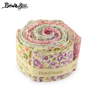 booksew 5x50cm jelly roll strips cotton fabric printed flowers 6 9 pcslot telas diy patchwork cloth quilting sewing material