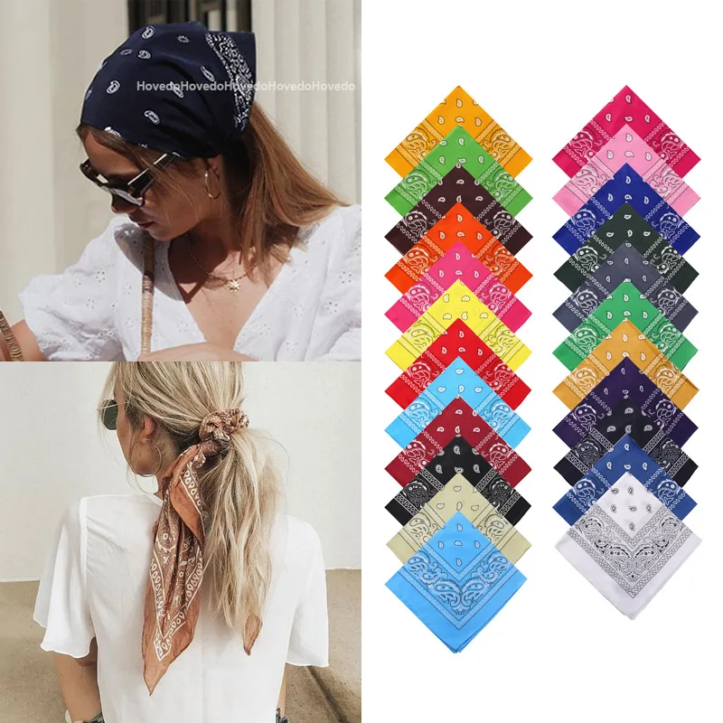 

New Style Outdoor Riding Multifunctional Headscarves Cashew Flower Square Bandana Magic Headscarves Hair Accessories Headwear