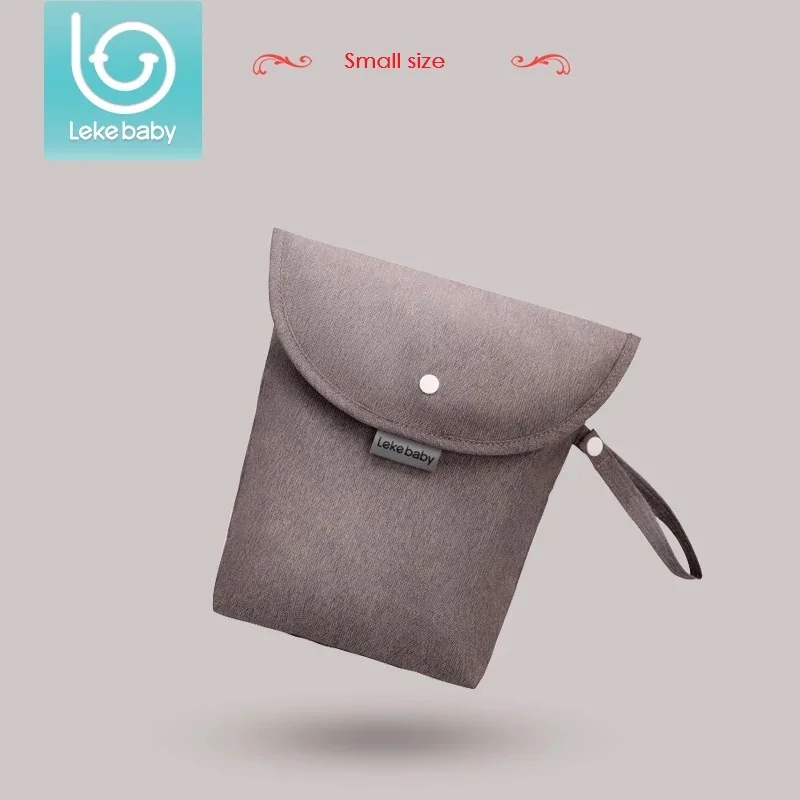 Lekebaby влажная сумка, водонепроницаемая сумка для подгузников для коляски, рюкзак для мамы и дочки, сумки для пеленок, уход за ребенком - Цвет: small gray