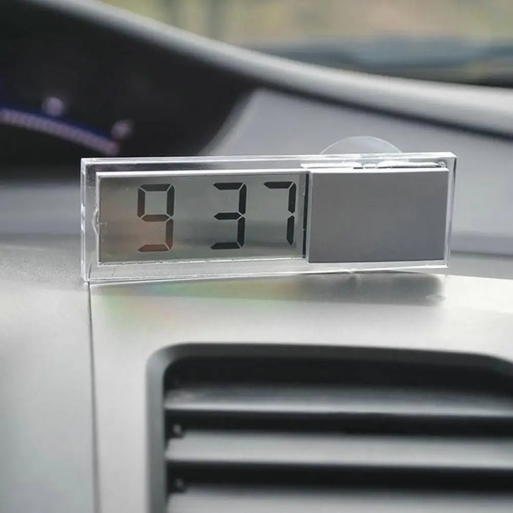 

Car Digital Clock Mounted Sucker LCD Digital Display Dashboard Windshield Clock Automobiles Interior Accessories