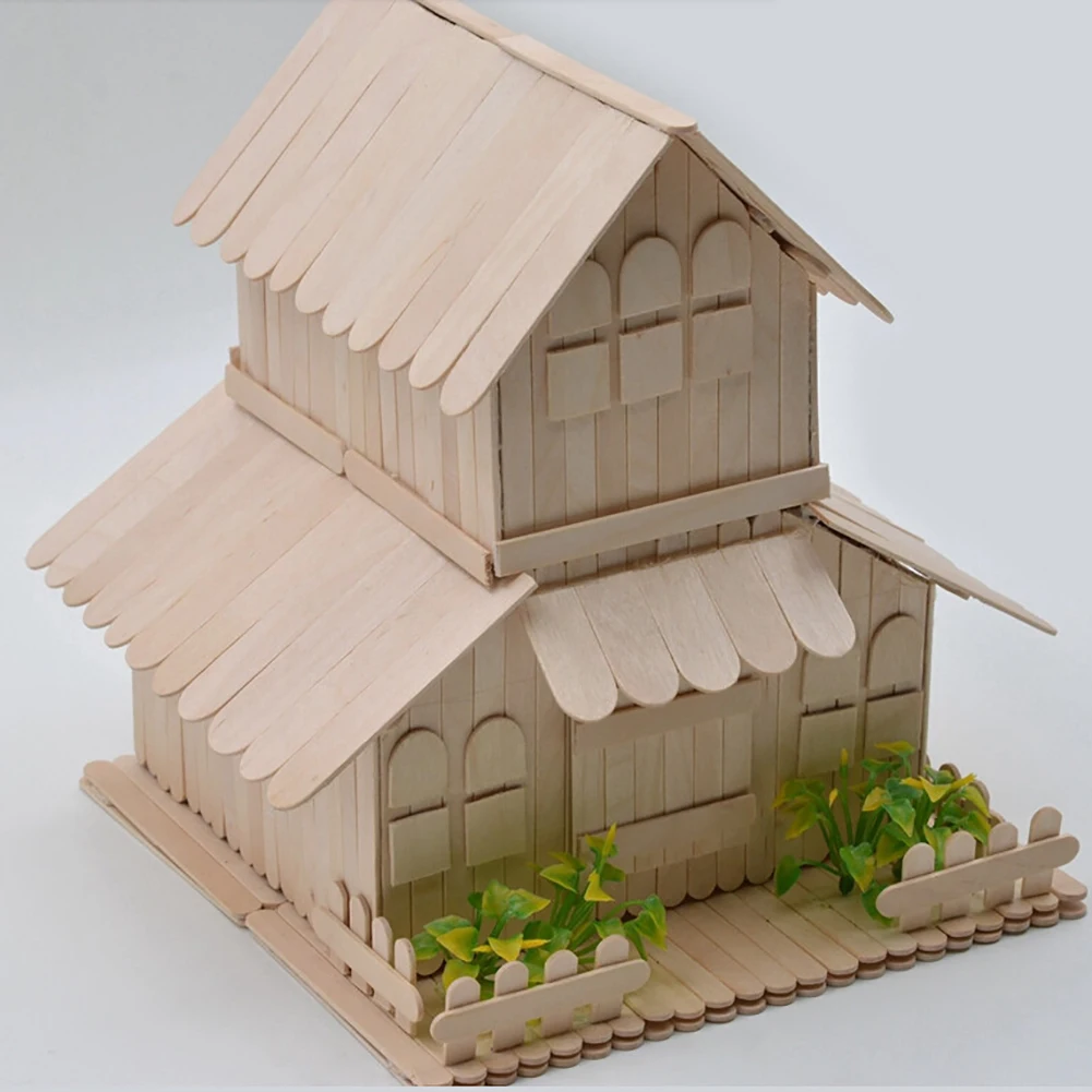 50 шт. деревянные мороженое пилообразный палочки поделки своими руками товары для