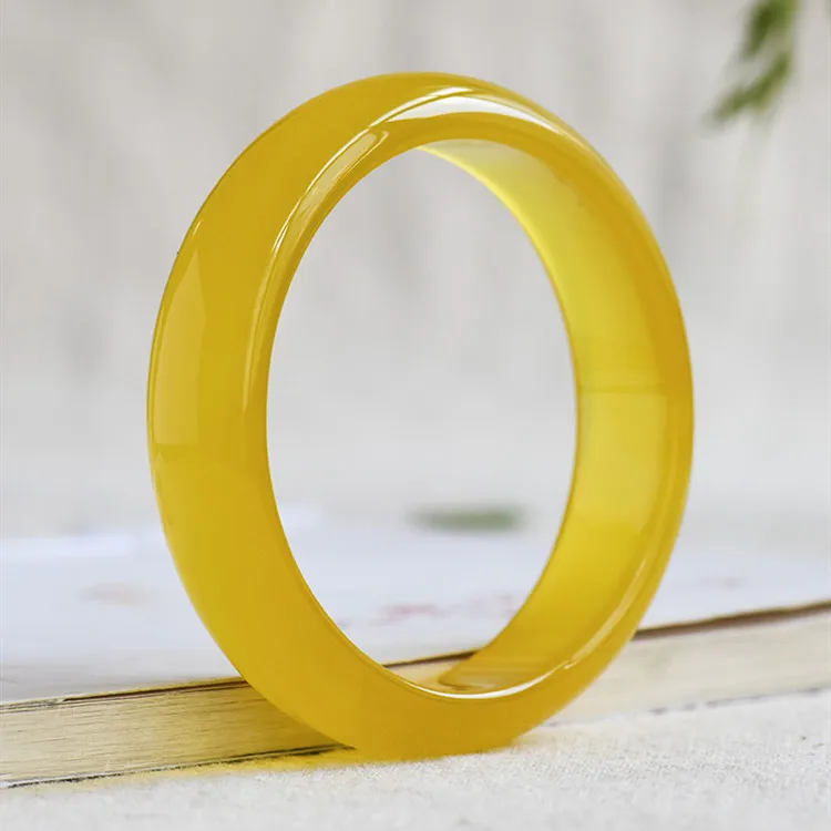 

Натуральный лимонно-желтый браслет, очаровательные украшения, женский браслет ручной работы для женщин и мужчин, модные аксессуары 54-64 мм