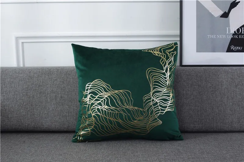 Geometric Square 45*45 cm Throw Pillow Case Gold Bronze Home Sofa Car Decor Cushion Cover Pillowcase | Дом и сад