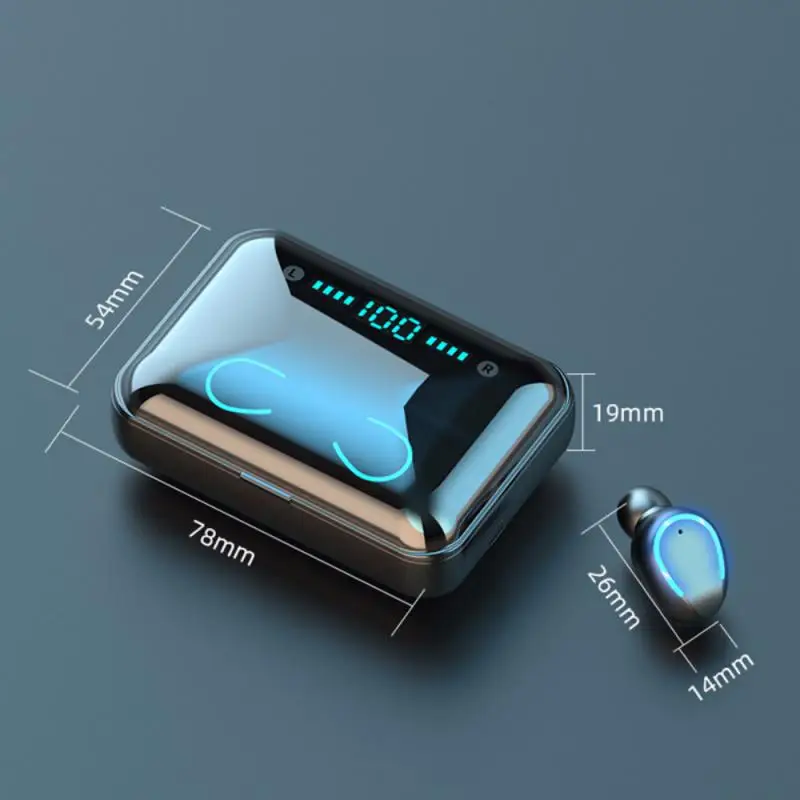 TWS Bluetooth 5.0 Headphones Wireless Earphone 9D Stereo IPX7 Waterproof Earbuds With 2000mAh Charing Case LCD Display Repair |