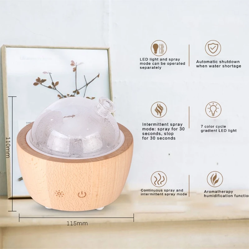 

Colorful LED Light Effect Aroma Diffuser Household Bedroom Humidifier L69D