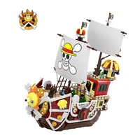 idea building blocks thousand sunny pirate ships one boats figures luffy blocks model children idea toys kids gifts