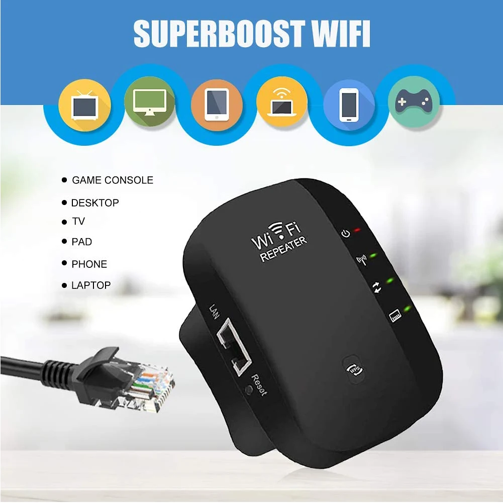 300 Мбит/с Wi Fi ретранслятор беспроводной WiFi усилитель сигнала большой диапазон