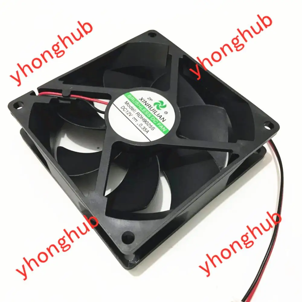 Xinruilian RDH9025S DC 12V 0.35A Размеры: 90x90x25 мм 2 провод Сервер вентилятор охлаждения|Кулеры и