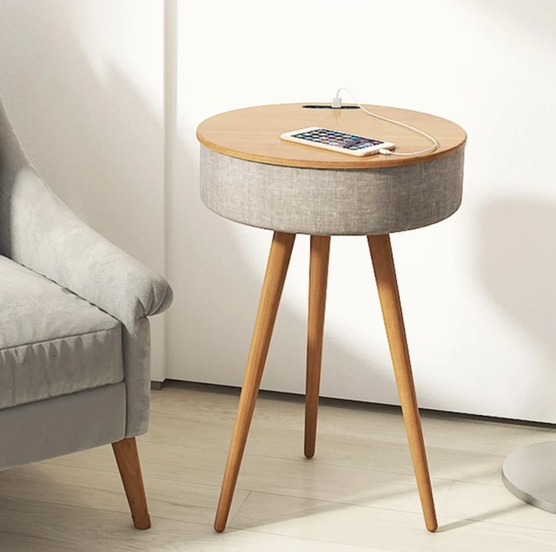 Bluetooth-динамик для домашнего кинотеатра Hi-Fi-аудиосабвуфер круглый журнальный