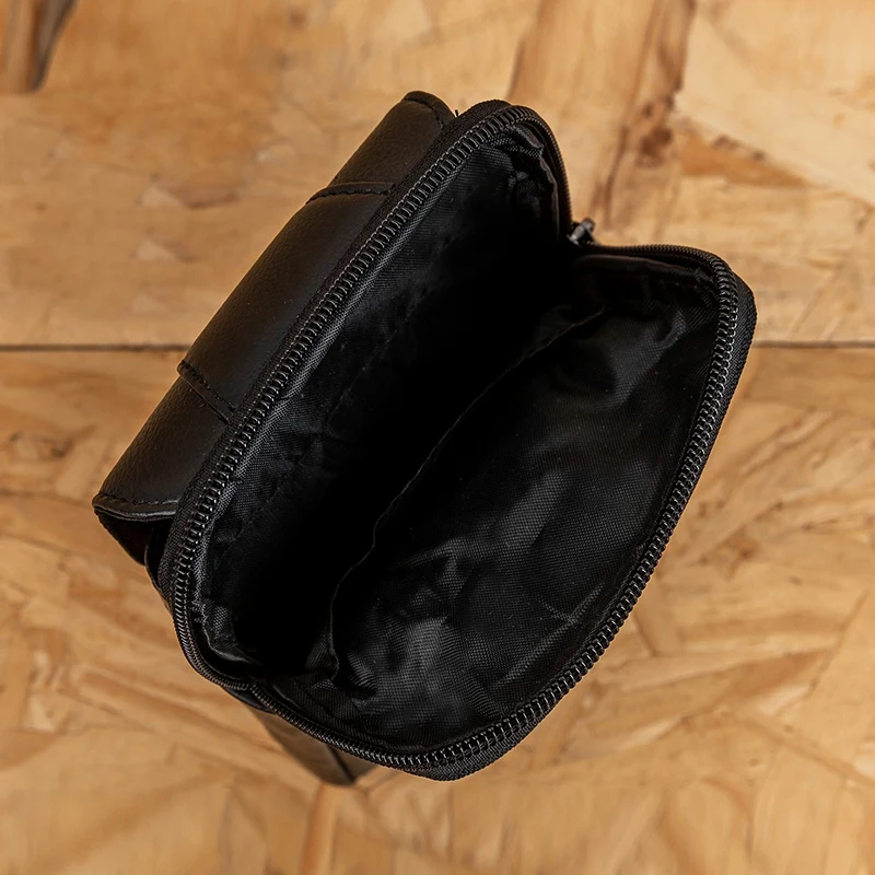 

ASDS-JIWANG Leather Men's Crossbody Bag Waist Bag Fashion Shoulder Bag Chest Bag Travel Handbag Belt Bag Mobile Phone Bag