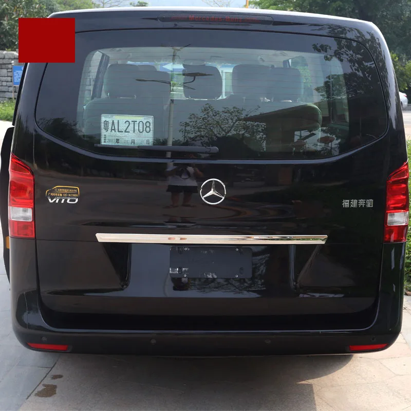 Lsrtw2017 из нержавеющей стали автомобиля задние двери планки для mercedes benz vito w447 - Название цвета: 1