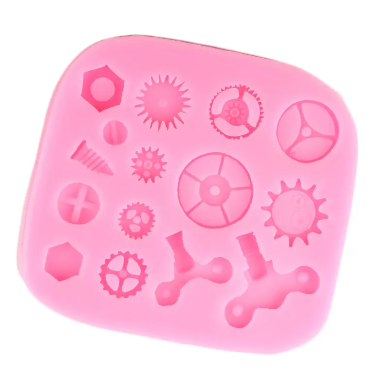 Механический винтовой Шестерни границы силиконовые формы в стиле стимпанк