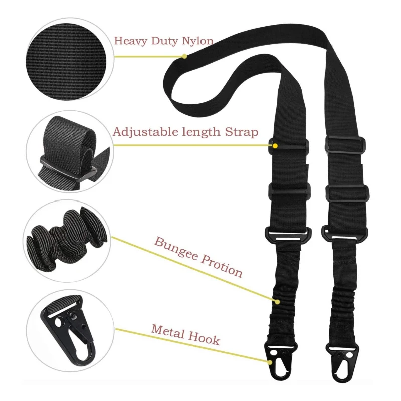 2 Point Tactical Gun Sling Shoulder Strap Outdoor Rifle With GBB Metal Buckle Shotgun Belt Hunting Accessories | Спорт и развлечения