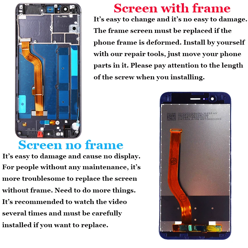 Для huawei Honor 8 ЖК дисплей сенсорный экран дигитайзер Honor8 для с рамкой FRD L19 L09