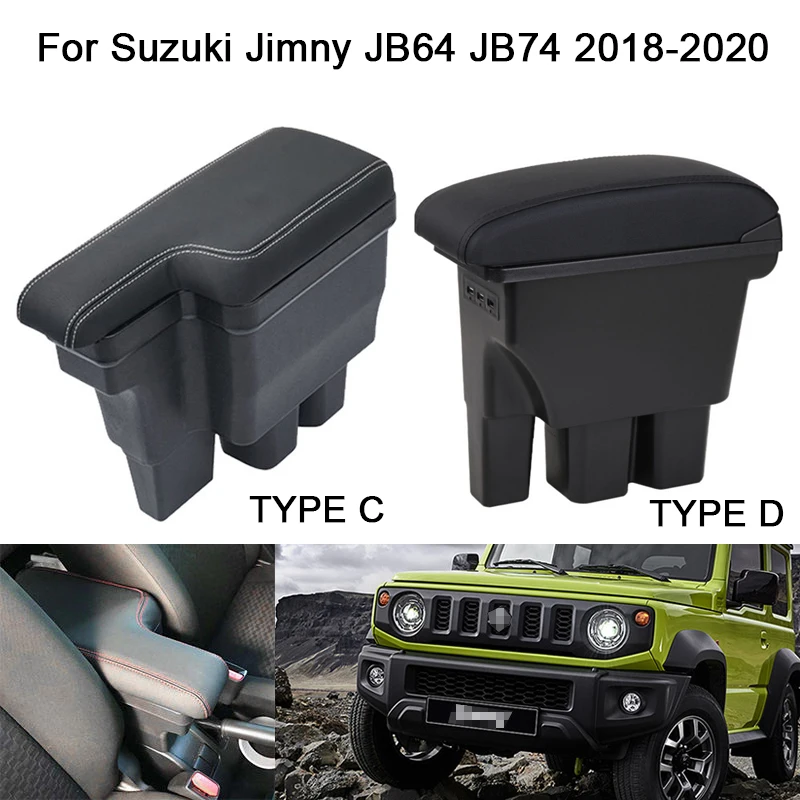 Comprare Auto Bracciolo Storage Box Organizzatore Con O Senza USB Per Suzuki Jimny JB64 JB74 2018-2020 Auto Centrale Console Box Bracciolo