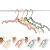 4 pcsset plastic coat hanger home and travel use foldable multi functional hangers for clothes out door plastic drying rack