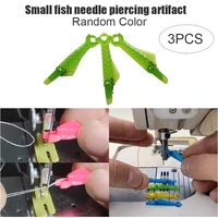 fish type needle threader 3pcs wire loop diy simple threader for sewing machine aa