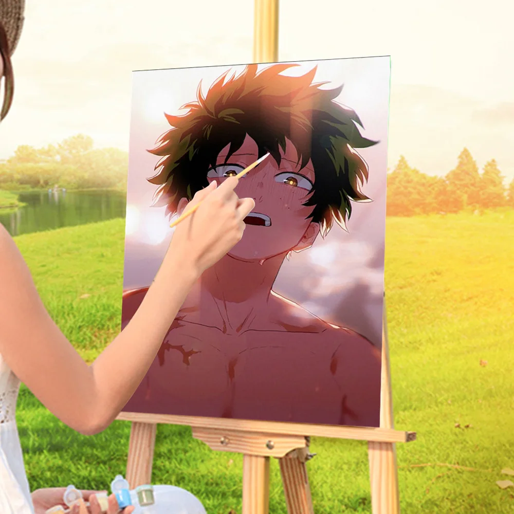 

Набор для рисования по номерам «Моя геройская Академия», акриловые краски 50 Х70, декоративная живопись по номерам для рукоделия