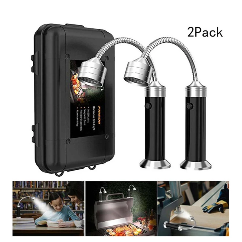 

1/2 шт., портативная Магнитная светодиодсветильник лампа для гриля, 360 градусов