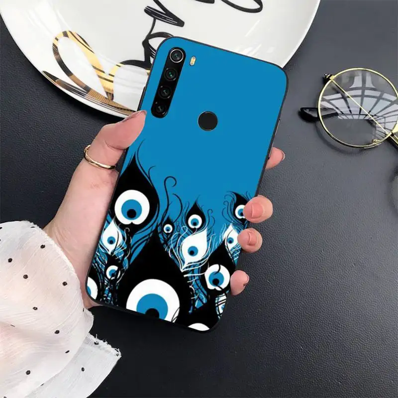 

urkish lucky Blue Evil Eye Abstract Phone Case coque cover funda For Xiaomi redmi 5 6 9 A note 10 lite 7 8 9 t s pro k 30 pro