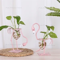 flamingo hydroponic container decoration ins wind creative home decoration desktop decoration green radish vase
