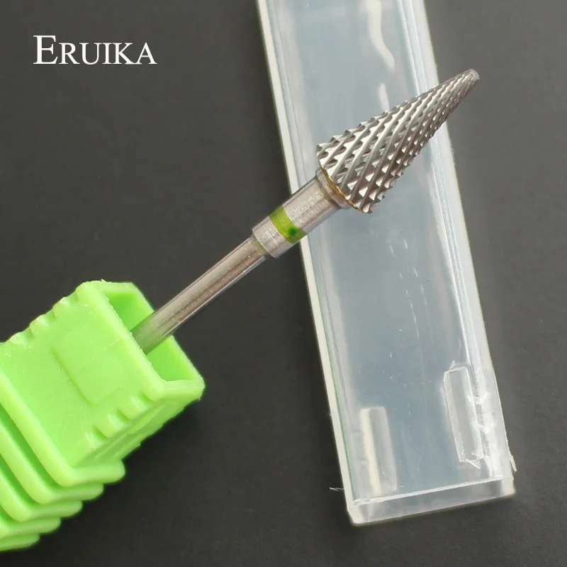 ERUIKA, 1 шт., твердосплавные сверла для маникюрного салона с зонтиком, Электрический Маникюрный сверлильный станок, роторная пилка для ногтей, удаляет принадлежность для чистки