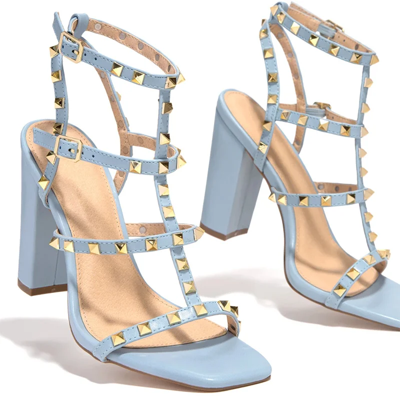 

2021 New Fashion Rome Thin High Heels Sandals Female Sexy Cross Tie Solid Color Stiletto Casual Party Universal Plus Size 43