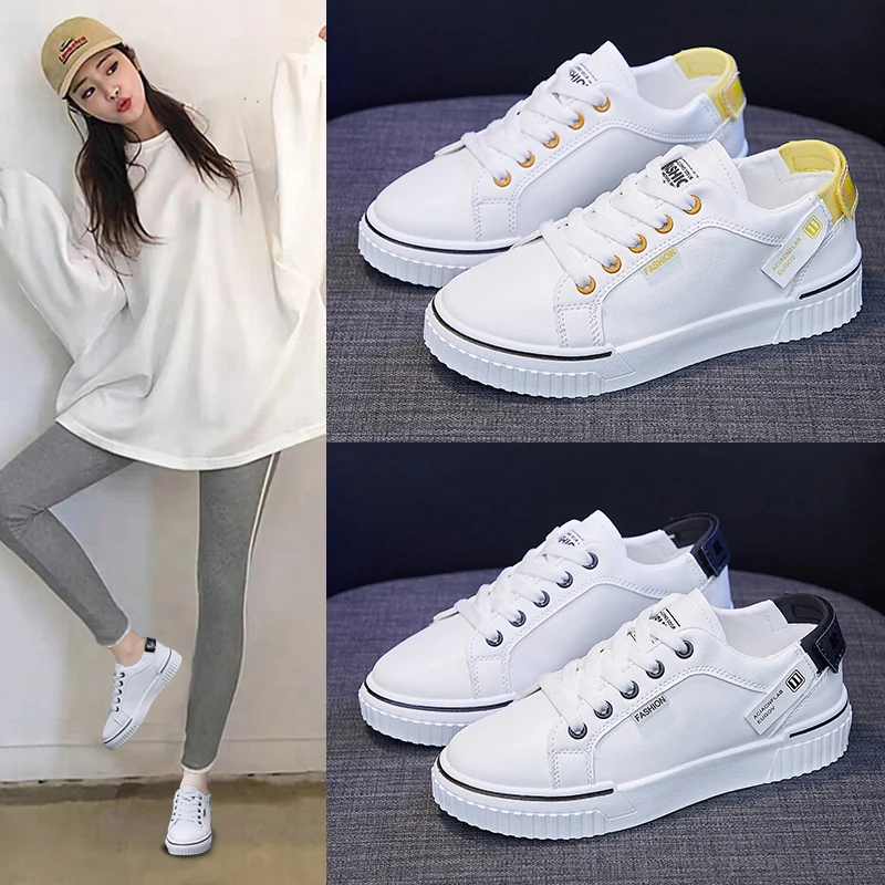 

spring small white shoes student board shoes