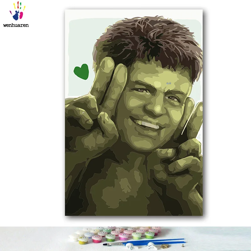 DIY colorings pictures painting by numbers with colors Spiderman flash picture Batman drawing paint by numbers framed Super hero - Цвет: 8677