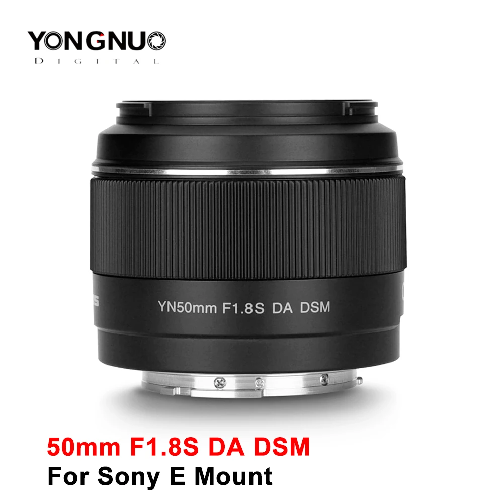 Yongnuo 50 мм F1.8 F1.8S DA DSM объектив Авто Foucs для Sony E крепление камеры APS C A6300 A6400 A6500 AF
