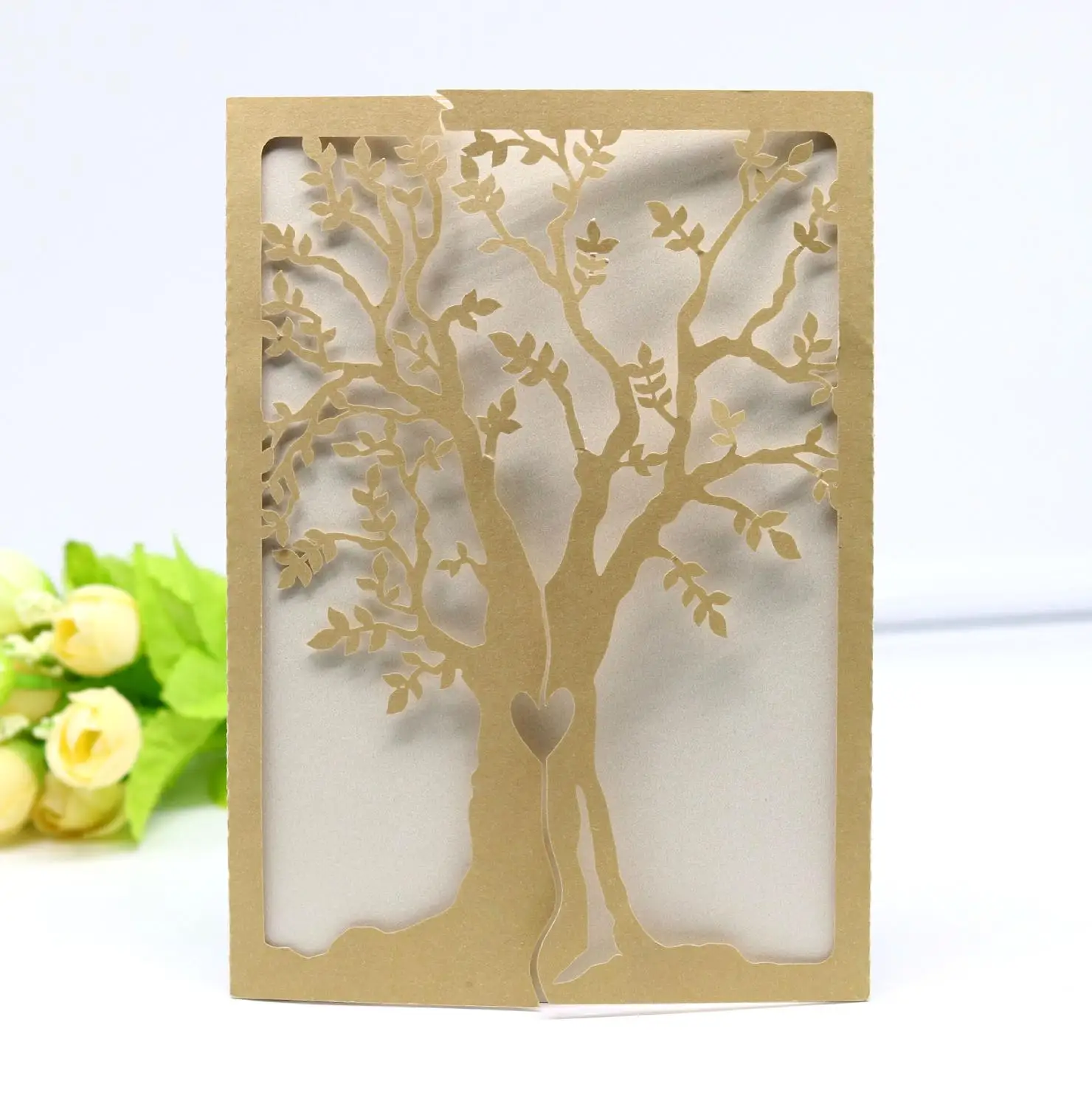 1 шт. Европейское приглашение на свадьбу жемчужная бумага рисовый золотой лист