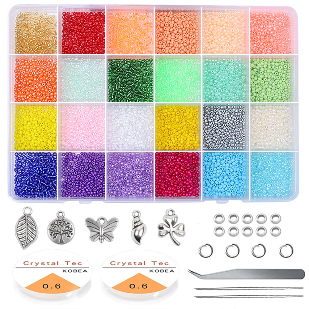 

Small Charm Czech Glass Seed Beads DIY Bracelet Necklace Beads Round Spacer Garments For Jewelry Making DIY Earring Necklace