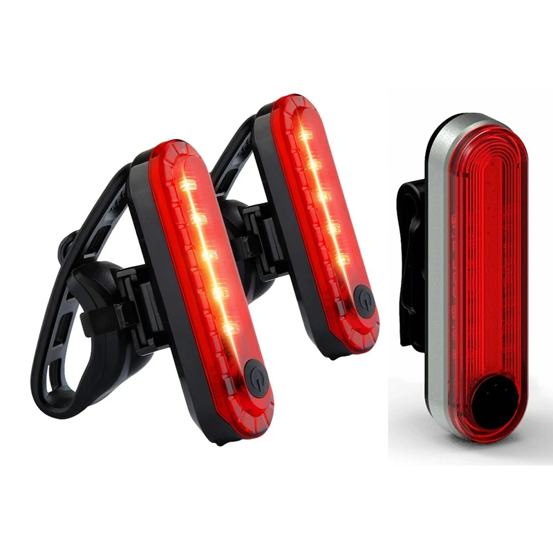 

2 Pcs Ultra Bright Bike Tail Light USB Rechargeable Waterproof Bicycle Rear Light