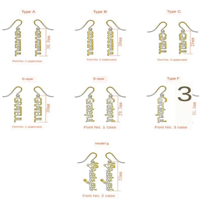 

CARLIDANA Custom Name Earrings Jewelry Alphabet Earrings Titanium Steel 14K Gold-plated Self-designed Girlfriends Gift