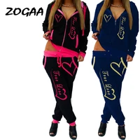 zogaa womens fashion tracksuit two piece set casual sportswear for woman clothes winter fitness suit 2 piece suit sweat suit
