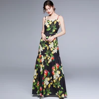 zuoman women summer long maxi elegant dress festa high quality wedding party robe femme vintage designer trumpet vestidos