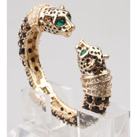 graybirds new fashion animal leopard panther cuff bangles bracelet for women party anniversary gift more colors in stock gbb1186