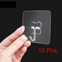 1pcs 6x6cm transparent strong self adhesive door wall hangers hooks suction heavy load rack cup sucker for kitchen bathroom