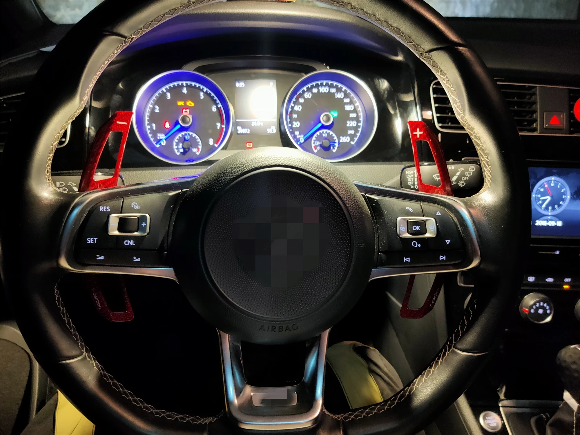 Сменное весло переключения передач из углеродного волокна для VW Golf 7 MK7 MK7.5 Rline GTI GTE