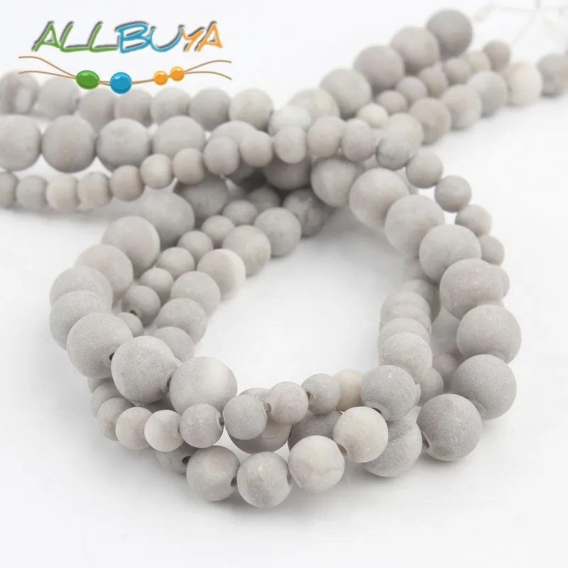 Бусины Из Натурального минерала матовые белые мраморные бусины для денег
