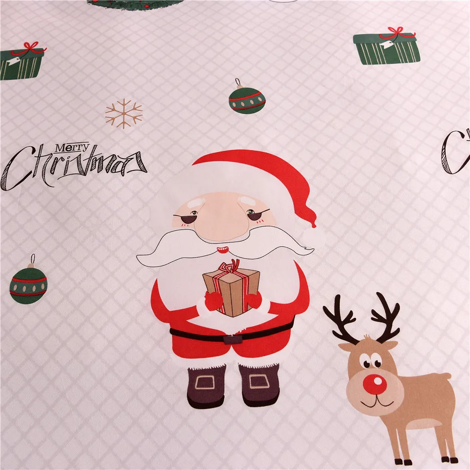 Рождественский Комплект постельного белья пододеяльник с наволочками белый