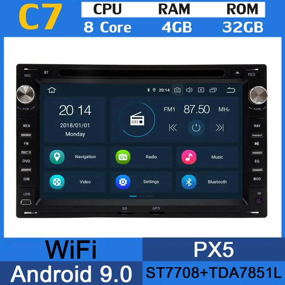 8Core 4G RAM 32G PX " Android 9,0 PX6 4G+ 64G Автомобильный DVD для шкода Octavia VW Volkswagen для Golf, jetta, POLO SHARAN Passat b5 Golf T4 T5 Seat Ibiza Radio gps - Цвет: 8Core 4G RAM 32G PX