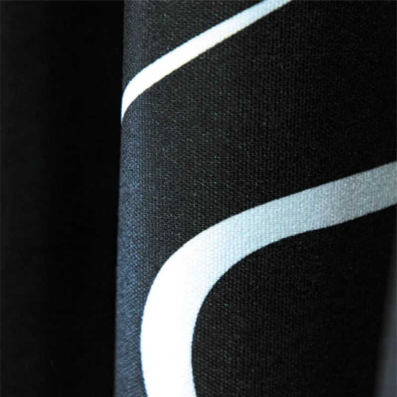 

Black and white Curtain Blackout Living Room Bedroom 3D Curtains Printing abstract Window Kitchen Door Drapes