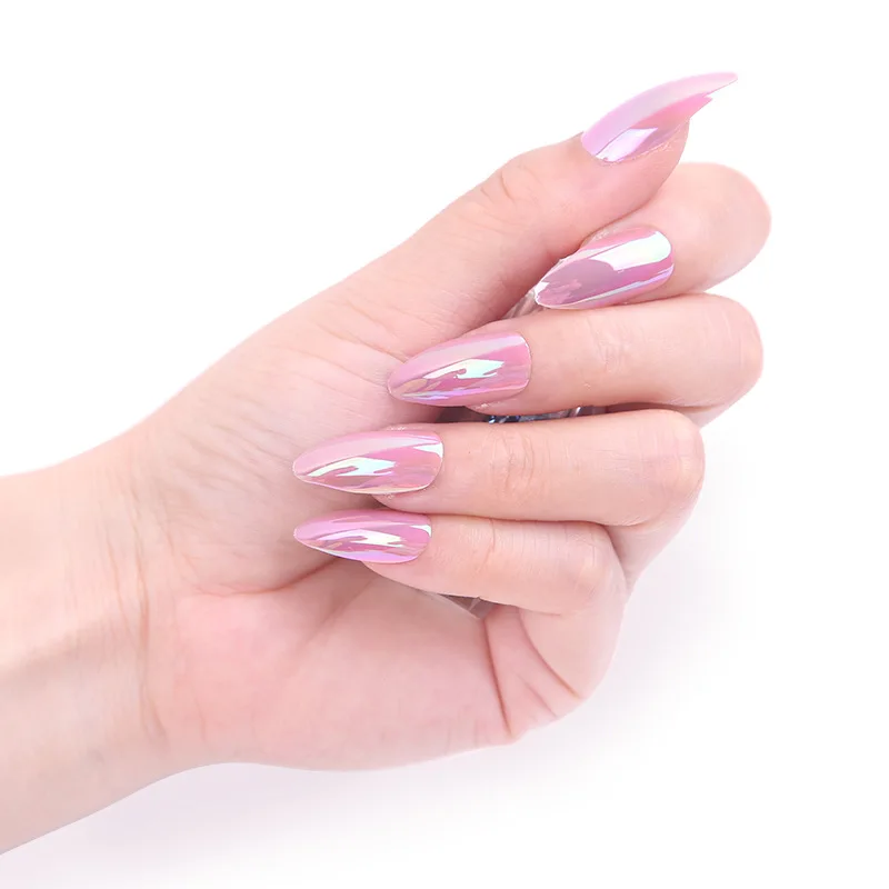 5Pcs/pack Full Cover Colourful Artificial Gel Short Pointed Coffin False Nail Tips DIY Salon Fake Practice Board Tools | Красота и