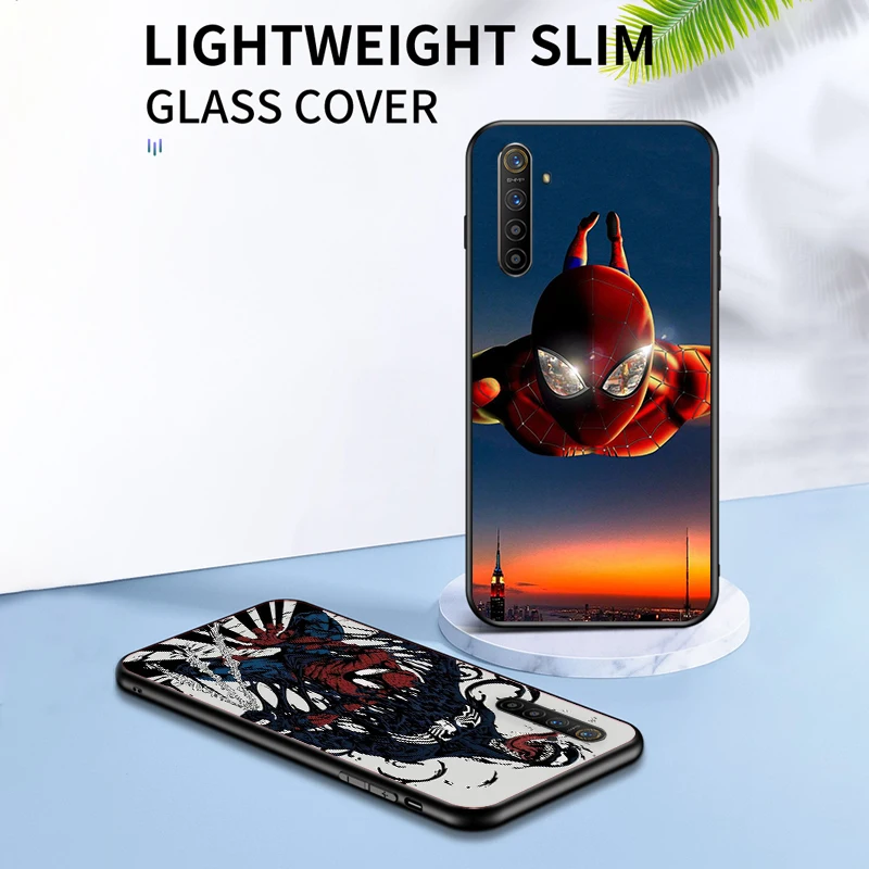 Марвел Мстители паук Man Super Hero для OPPO K9 F19 F5 Reno 6 6Z 5 5Z 5K 2F 2Z 2 Z A Pro Plus 5G черный мягкий