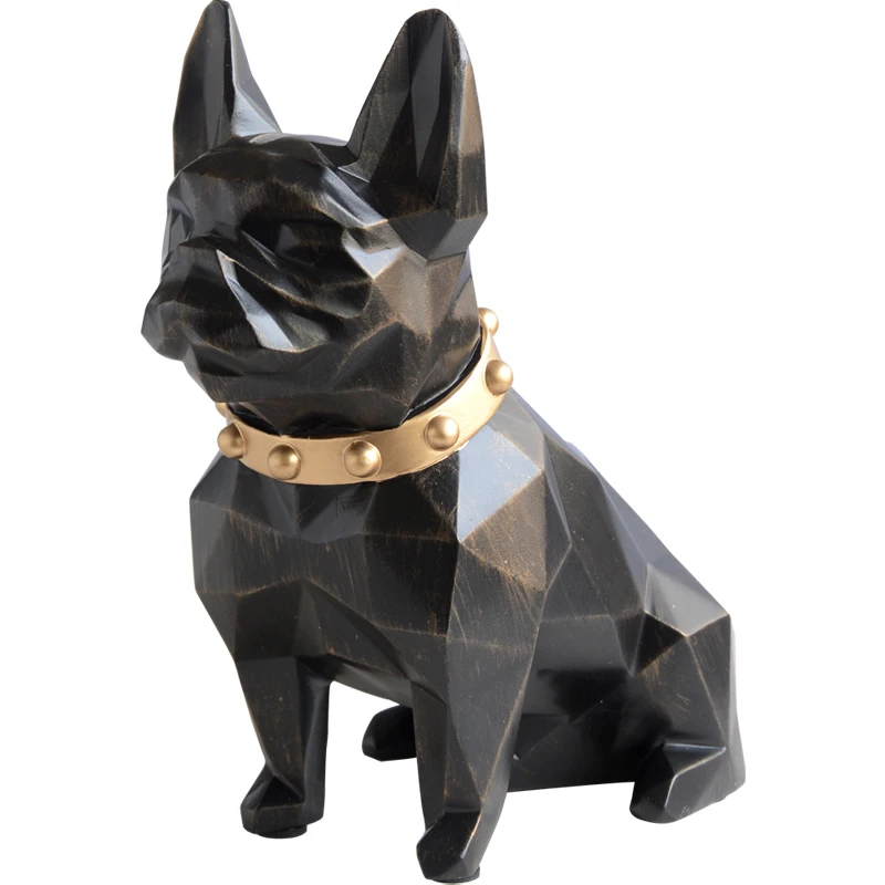 

Cute resin coin bank box piggy bank Dog figurine home decorations coin storage box holder toy child gift money box dog WF106