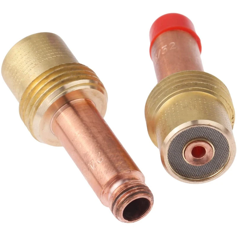 

10Pcs TIG Accessory Gas Lens Medium 45V26 Size 2.4mm 3/32 Inch for Welding Torch 17 18 26 DB PTA SR Series Consumables