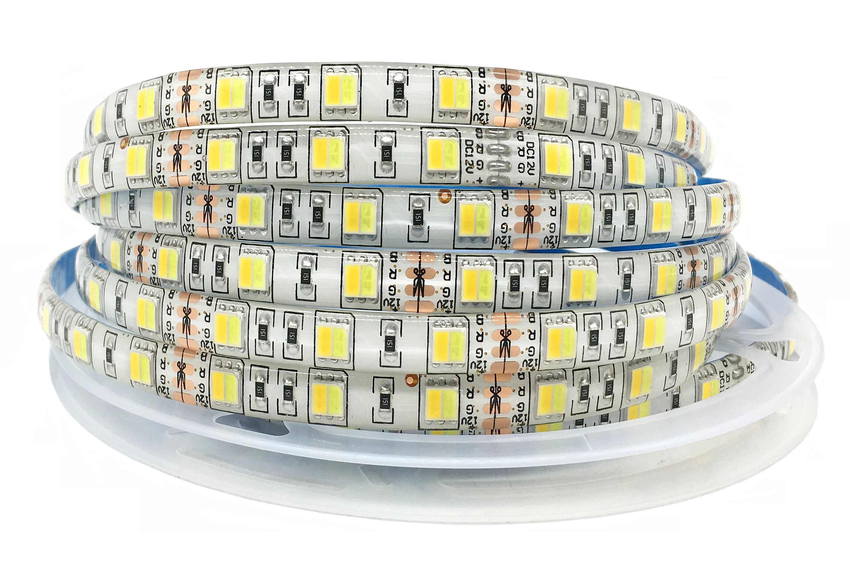 5050 CCT Светодиодная лента 5 м 10 DC12V цветовая температура регулируемая двойная белая