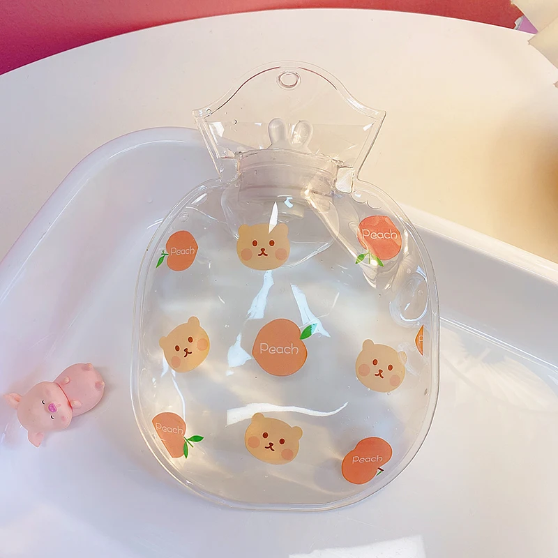 

Transparent Cute Hand Warmer Kawaii Hot Compress Portable Hand Warmer Body Belly PVC Bolsa De Agua Caliente Home Items DE50ZS