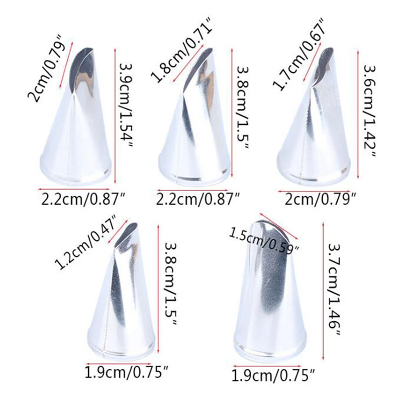 5 шт. насадки для украшения торта из нержавеющей стали|Принадлежности выпечки| |